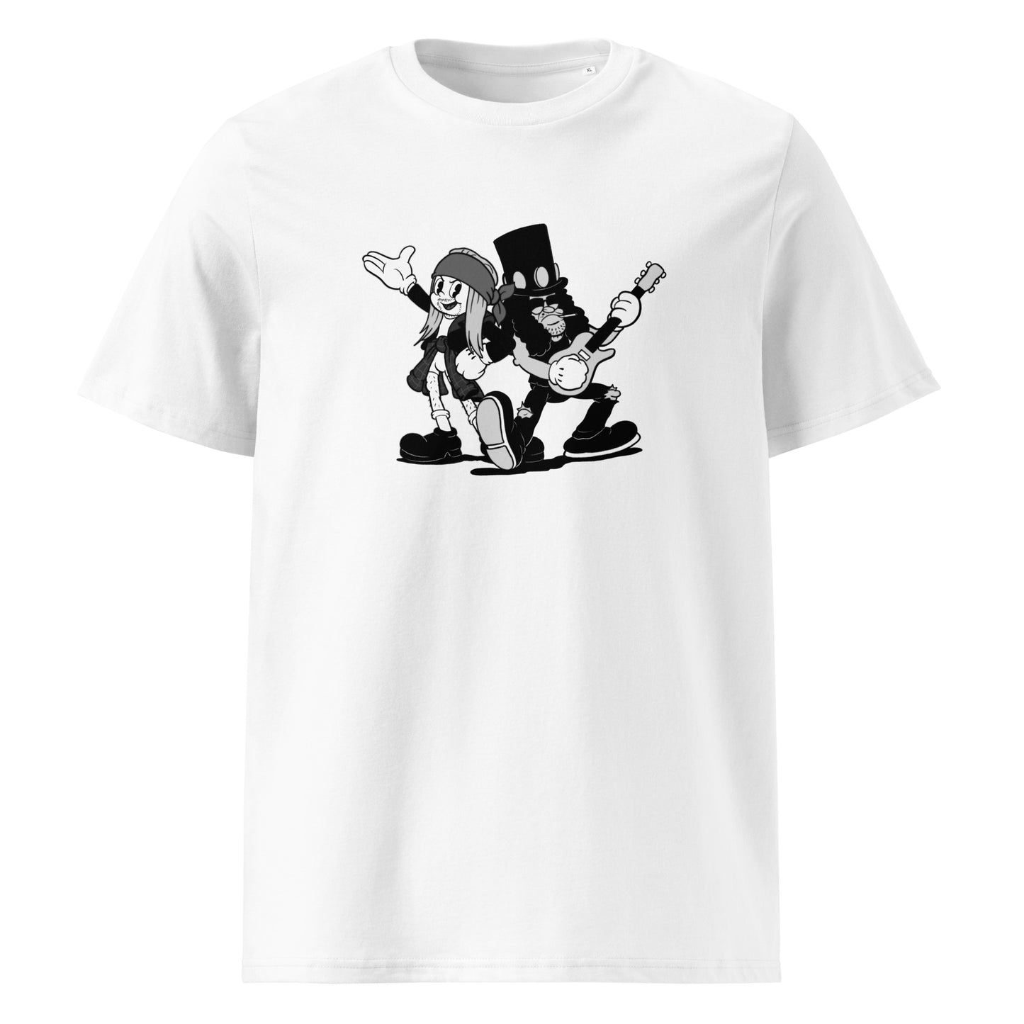 Axel & Slushy in old cartoon style - Unisex organic cotton t-shirt